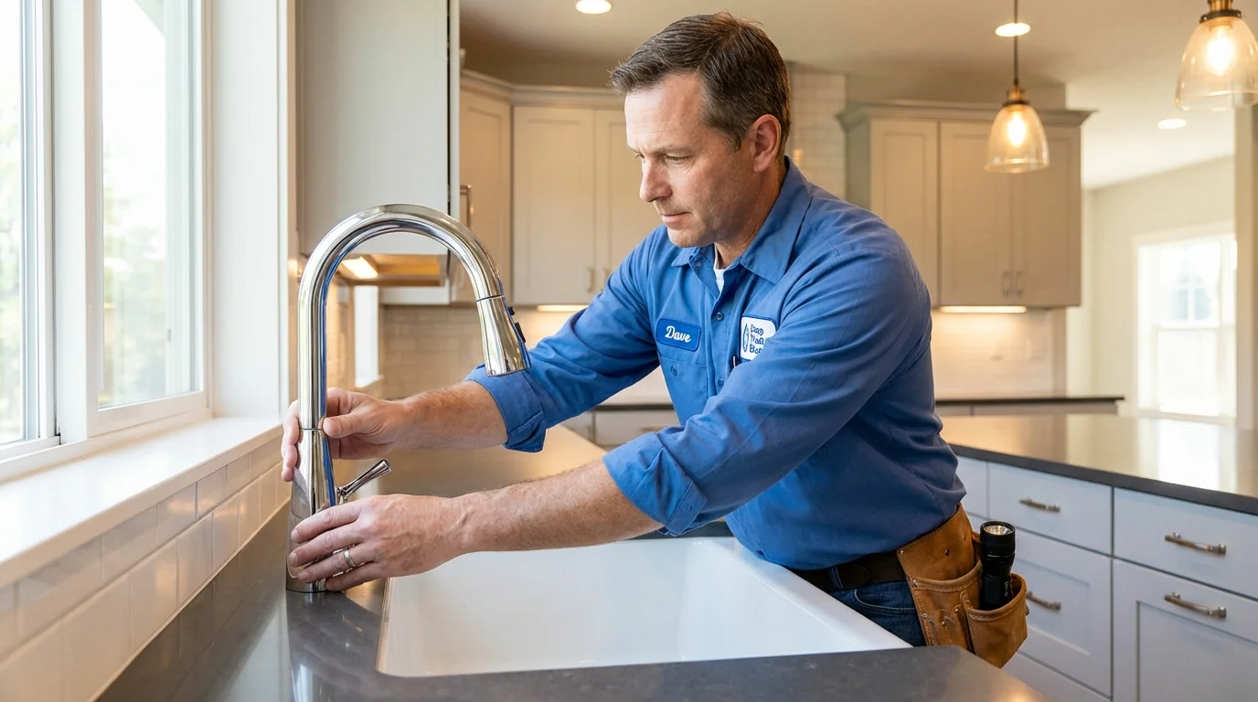 Kitchen faucet installation by Johns Plumbing LLC in Newville